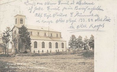 St. Hilaire le Petit Kirche mit Friedhof Feldzug 1914 - 15 Inft. Res. Reg.133