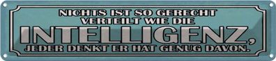 vianmo Blechschild 46x10cm Intelligenz Gerecht Verteilt Spruch Deko Geschenk