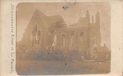 Zerschossene Kirche in Le Maisnil Frankreich Orig. Foto 1915