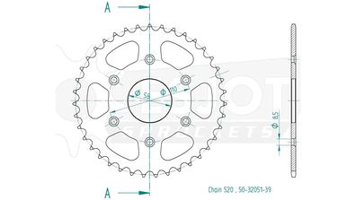 ESJOT Kettenrad "32051" 520, Stahl, schwarz 41 Zähne