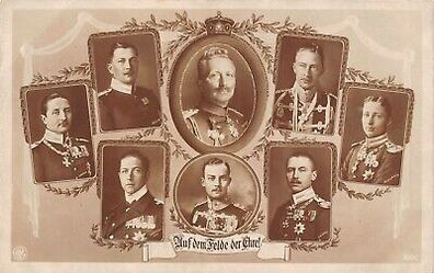 Auf dem Felde der Ehre! Wilhelm II. Postkarte