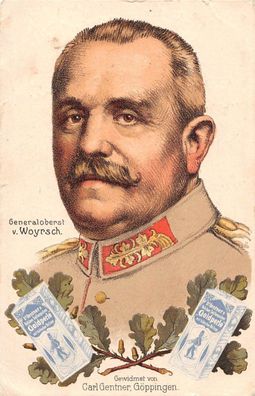 Generaloberst v. Woyrsch Werbe Fabr. Göppingen Postkarte 1916