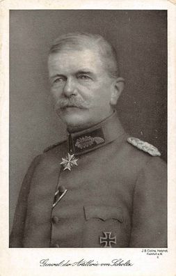 Porträt General der Artillerie von Scholtz Pour le Mérite Postkarte