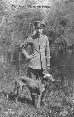 Prinz August Wilhelm von Preussen mit Hund, Orden