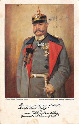 Portrait Generalfeldmarschall von Hindenburg Wohlfahrts-Karte AK 1916