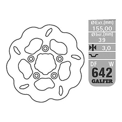 GALFER Wave Bremsscheibe "DF642" Typ W - starr, mit ABE