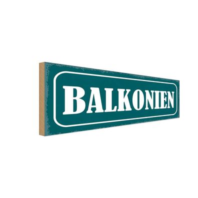 vianmo Holzschild 27x10cm Balkonien Deko Geschenk