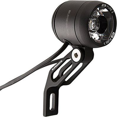 Supernova LED-Scheinwerfer "E3 Pure3" 205 Lumen, T schwarz, mit S