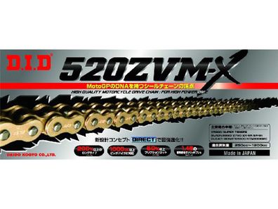 DID Kette "520ZVM-X G&amp; " 5/8 x 1/4, Super Stre 110 Glieder