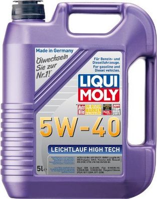 LIQUI MOLY Motoröl "Leichtlauf High Tech 5 l Kanister