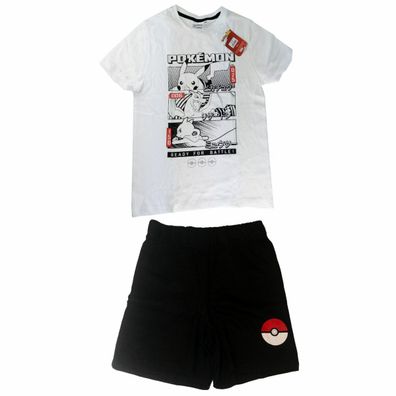 Pokémon Schlafanzug für Kinder Shortama Pyjama aus 100% Baumwolle