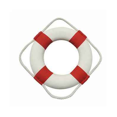 Rettungsring, Seenot Ring, maritime Wand Dekoration Rot/Weiß Ø 20 cm