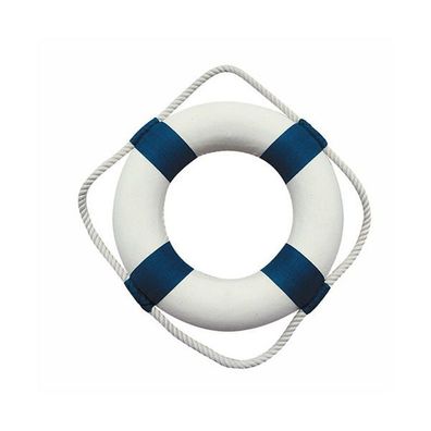 Rettungsring, Seenot Ring, maritime Wand Dekoration Blau/Weiß Ø 20 cm