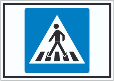 Fußgängerüberweg Symbol Aufkleber