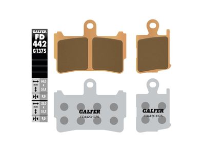 GALFER Bremsbelag "FD442" G1375, Sintermetall Straße &amp; Sport