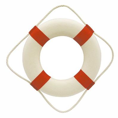 Rettungsring, Seenot Ring, maritime Wand Dekoration Rot/Weiß Ø 30 cm