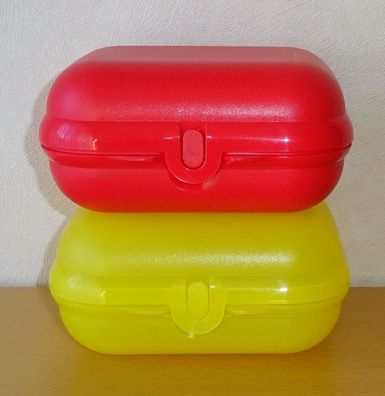 Tupperware® * * Twin-Set (2) Sweeties * * Brotdose - GELB/ ROT