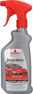 NIGRIN Performance Brillant-Wachs TURBO Auto Wachs, 500 ml Spréh-Flasche