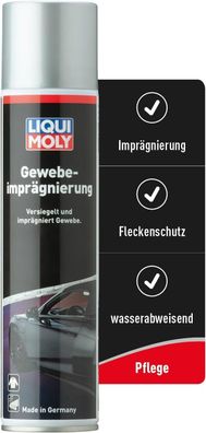 LIQUI MOLY Imprägnierspray, 400ml, Pflegespray, Imprägnierung von Cabrio-Verdeck