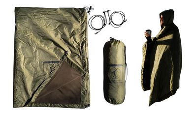 Bushmen THERMO - Blanketâ?¢ Poncho Underquilt-isoliert, hält warm und trocken Rei