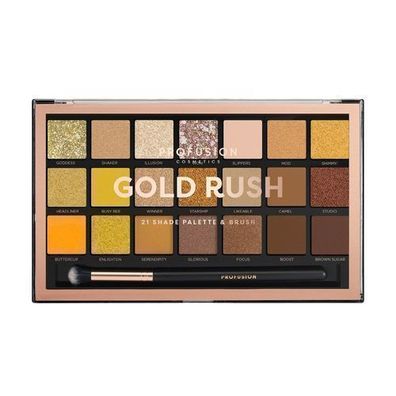 Profusion Lidschatten-Palette 21 Farben inkl. Pinsel - Gold Rush Edition