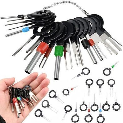 Entriegelungswerkzeug Set ISO Pin Lösewerkzeug KFZ Stecker 18 Auto Removal Retoo