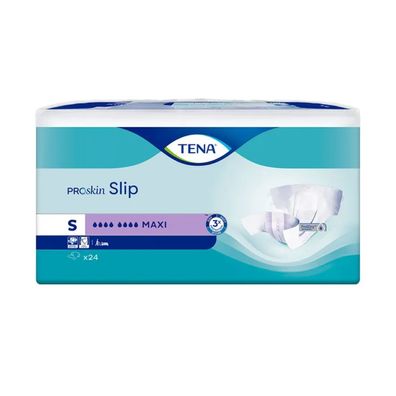 3x TENA Slip Maxi Inkontinenzvorlage mit Hüftbund Gr. S | Packung (24 Stück)