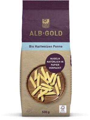 ALB-GOLD ALB-GOLD Bio Hartweizen Penne (Papier) 500g