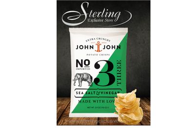 John & John Crisps Chips Sea Salt & Vinegar 110g Sonderpreis MHD 24.12.2024