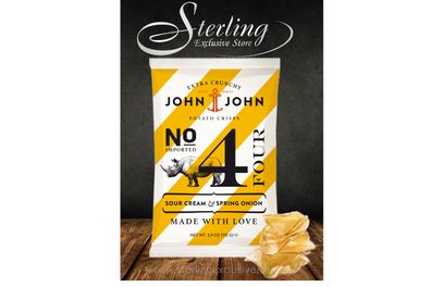 John & John Crisps Chips Sour Cream & Spring Onion 110g