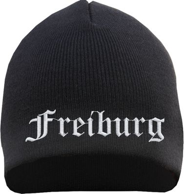 Freiburg Beanie Mütze - Altdeutsch - Bestickt - Strickmütze Wintermütze