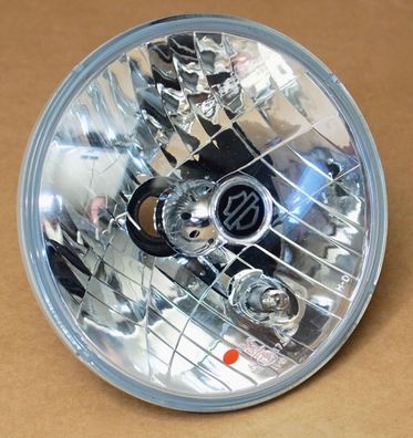 Harley original Scheinwerfer Einsatz Klarglas Headlight Reflektor 7" UK