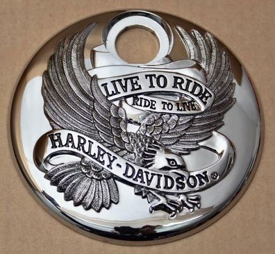 Harley original Tankkonsolen Klappe Console Door Cover Cover "Live to Ride"