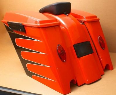 Harley Bagger Bags Seitenkoffer Saddlebags Side Cases Fender Heckteil Touring