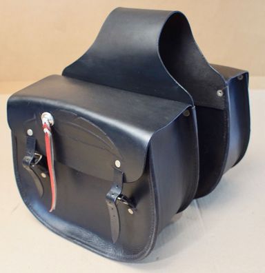 Motorrad Custom universal Leder Satteltaschen Saddlebag Harley Cruiser Chopper