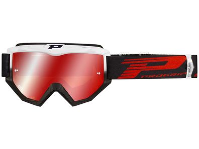 Progrip Crossbrille "3201 FL" Kratzfestes, getönte weiß / schwarz