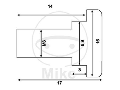 TRW Schraube Schraubensatz für Bremsscheiben &agra M6 x 1, Schaft