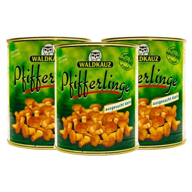 Food-United Pfifferlinge ausgesucht klein Speise-Pilz 6 x Dose 800g ATG 455g