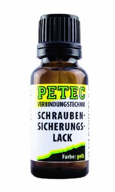 Petec Schraubensicherungslack gelb Pinselflasche