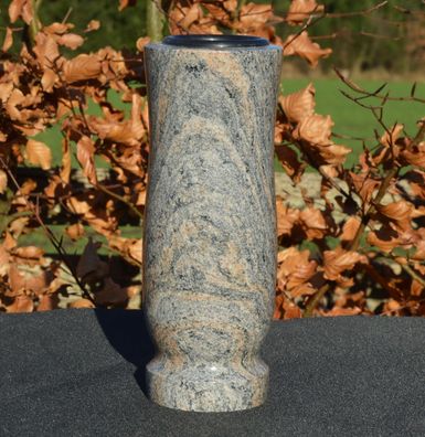 Vase Blumenvase GrabVase Gartenvase Granitvase Friedhofvase Granit Paradiso Deko