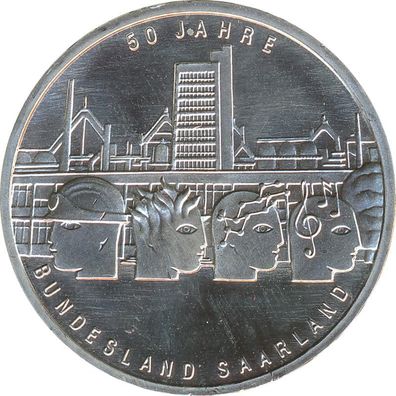 BRD 10 Euro 2007 G Saarland Silber*