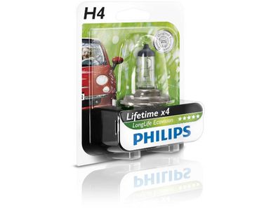 Philips Hauptlampe H4, Sockel P43t-38 12 V, 60/55 W, "LongeLife EcoVision", SB-ver