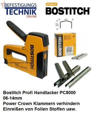 Bostitch Handtacker PC8000/T6 06-14mm PowerCrown für Tacker Klammern STCR5019 KL-65