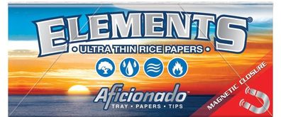 Elements Aficionado - KingSize slim + Tips - 1 Heftchen