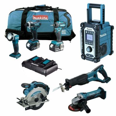 MAKITA LXT 18V 11tlg. Akku Werkzeug Set DDF 083 RTE Akku-Bohrschrauber RFE RMJ Z