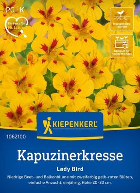 Kapuzinerkresse Lady Bird, Niedrige Beet- und Balkonblume - einfache Anzucht