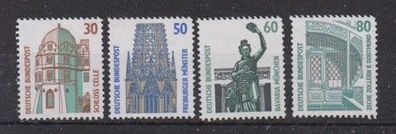 BRD 1987 postfrisch Sehenswürdigkeiten Rollenmarken MiNr. 1339 AR - 1342 AR