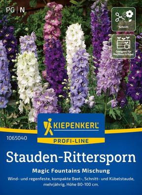 Stauden-Rittersporn Magic Fountains Mix, Wind- u regenfeste Beet-, Schnitt