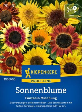 Sonnenblume Fantasia Mischung, F1, verzweigte, pollenarme Beet- und