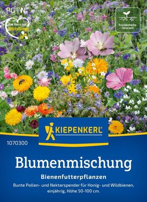 Blumenmischung Bienenfutterpflanzen, Bunte Pollen- und Nektarspender - für